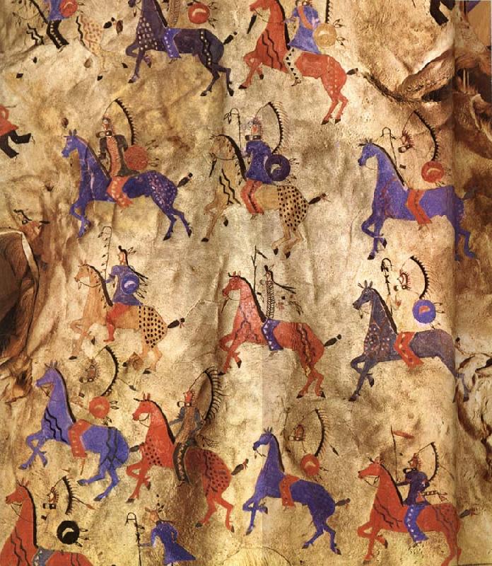 unknow artist Detail of an Elk Hide oil painting image